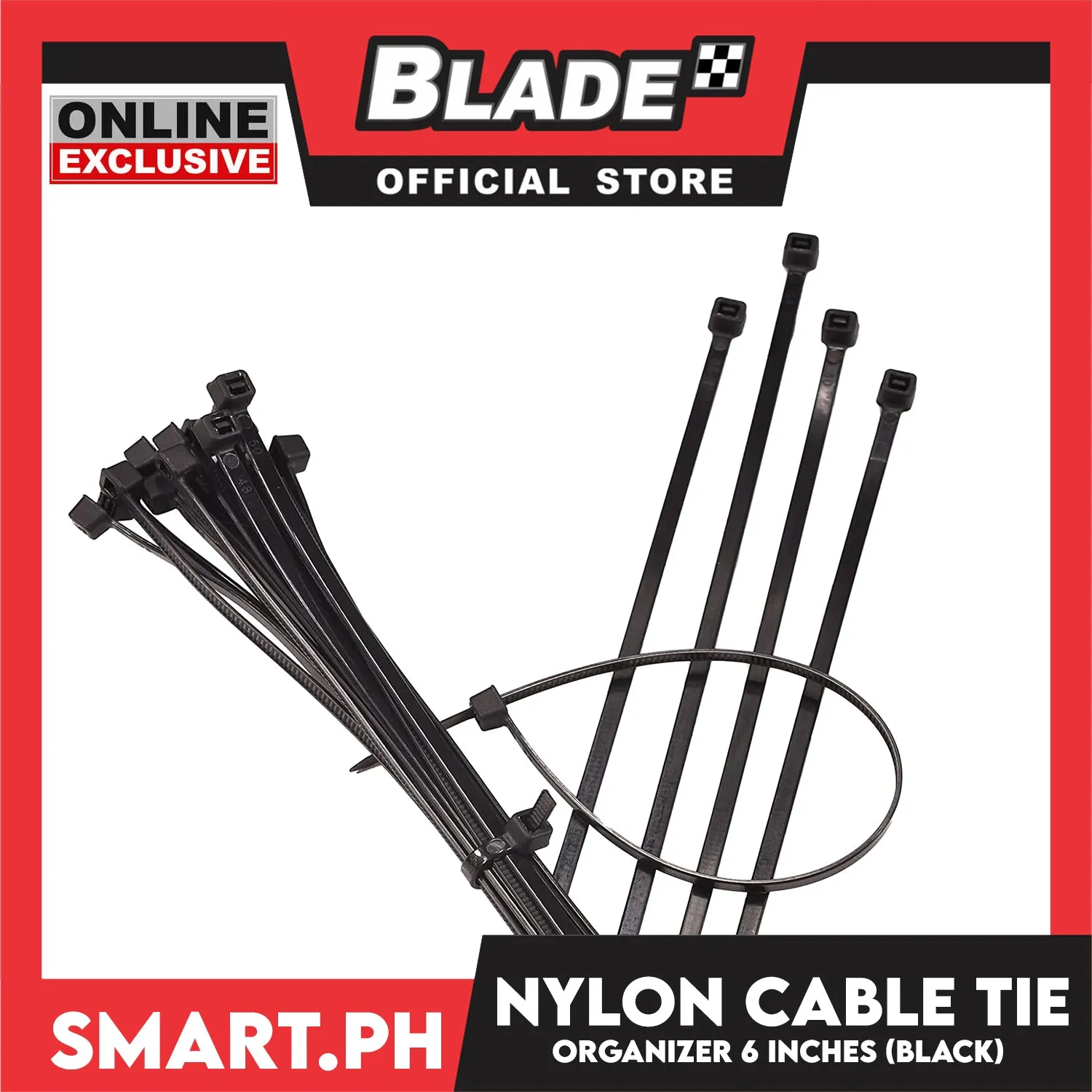 20pcs. Cable Tie Organizer Nylon 6' ' (Black) Cables And Cords Lock Organizer Set Per Pack