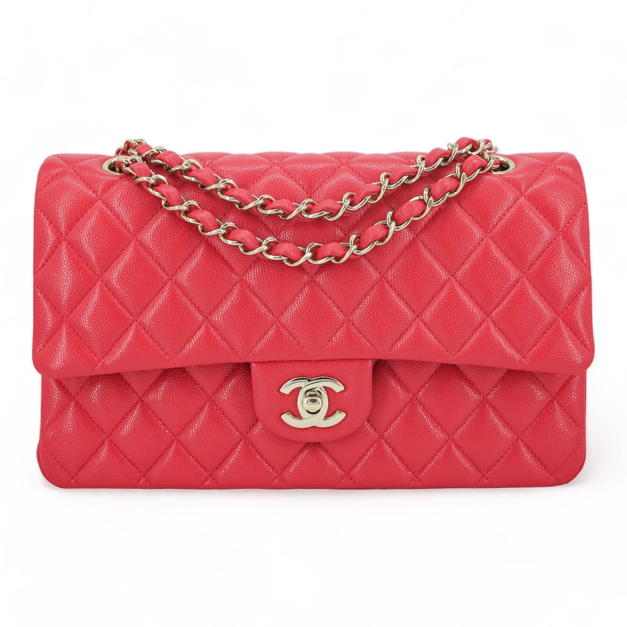 21C Red Caviar Medium Classic Double Flap Bag