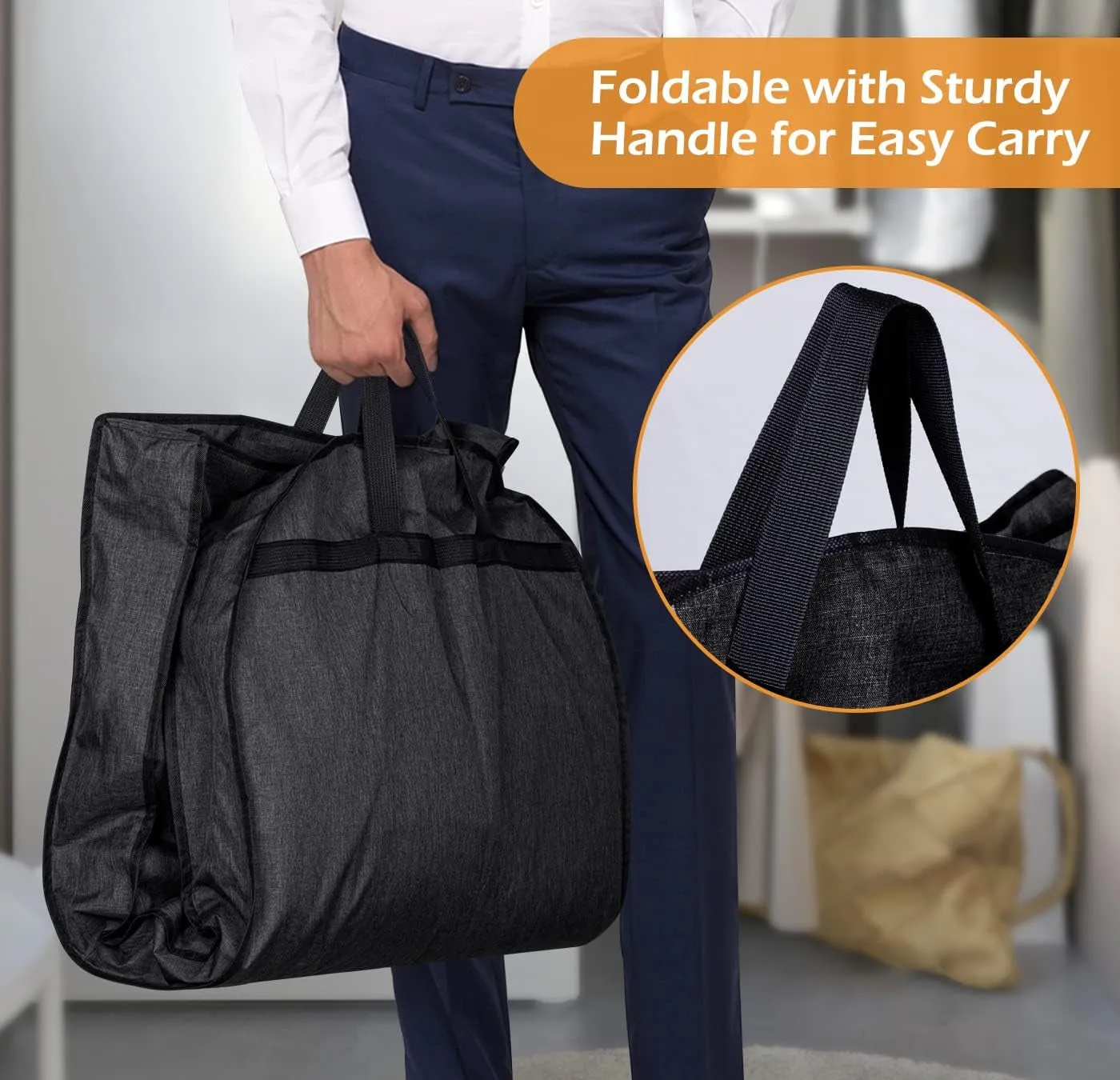 43" Waterproof Oxford Fabric Travel Garment Bags for Suit