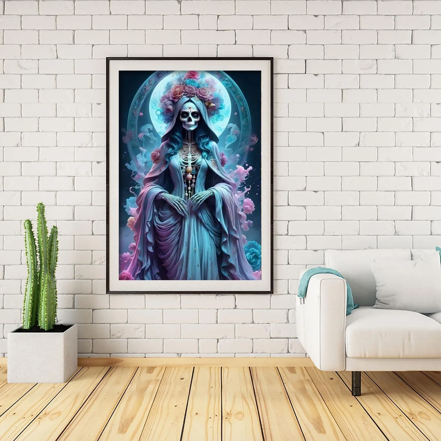 5D Skeleton Diamond Art Kits for Beginner, DIY Full Drill Diamond Gem Art Kits for Home Wall Decor 12 x 16 Inch