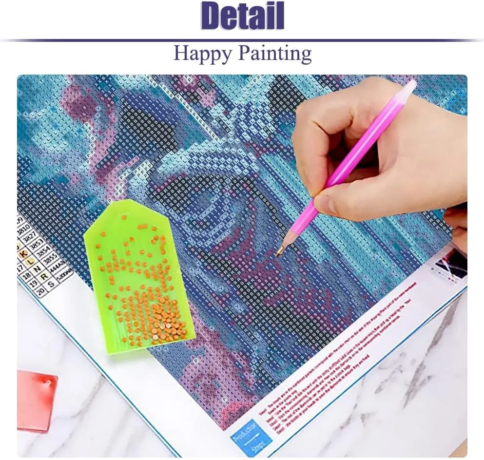 5D Skeleton Diamond Art Kits for Beginner, DIY Full Drill Diamond Gem Art Kits for Home Wall Decor 12 x 16 Inch