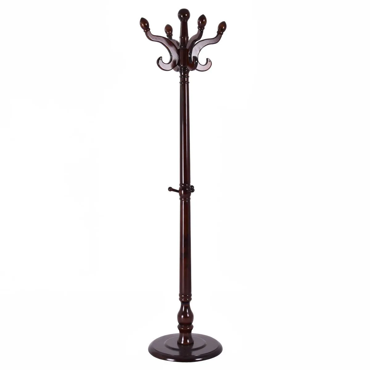 71" Wooden Coat Hanger Hat Stand