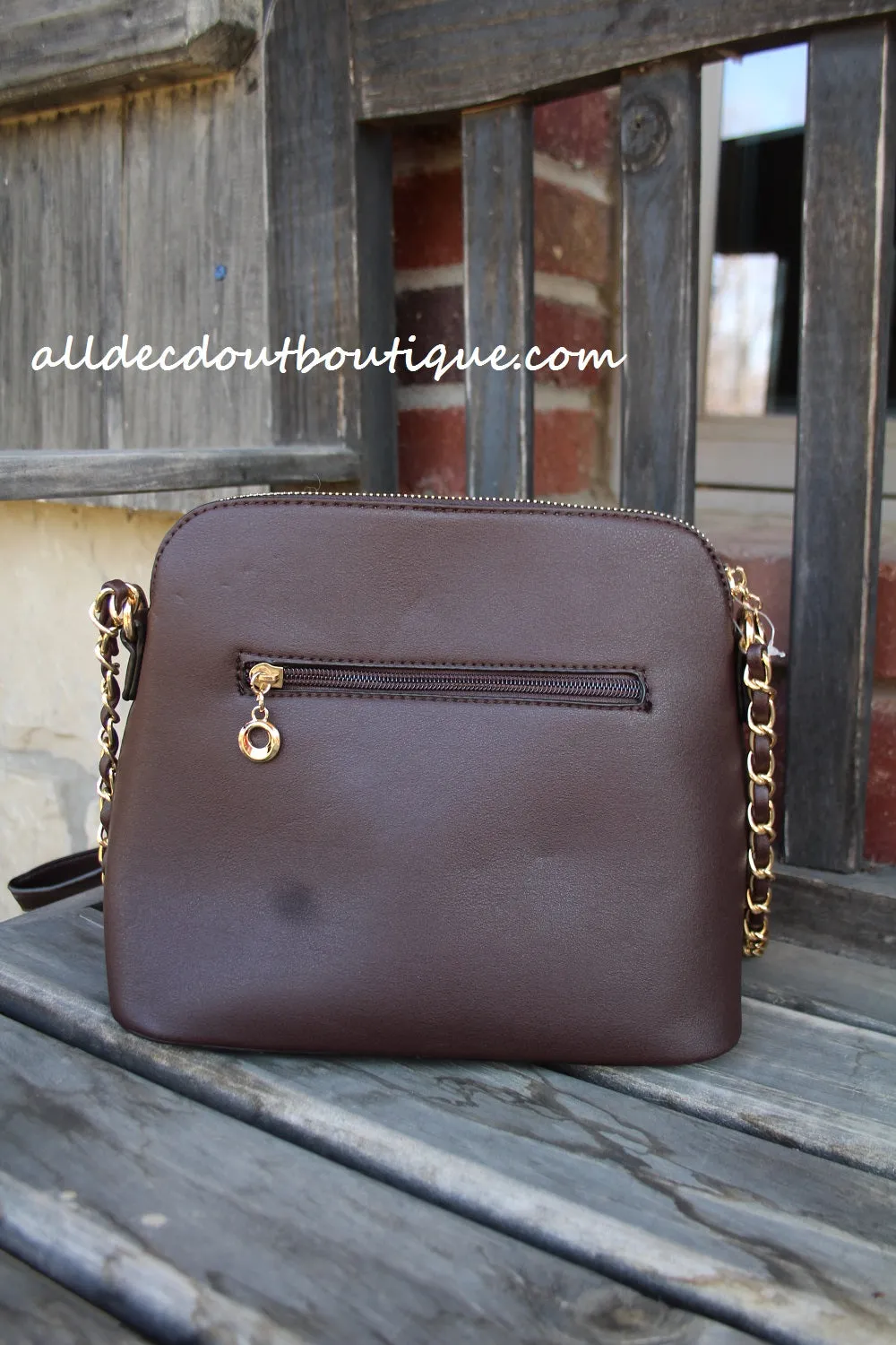 ADO | Classic Messenger Purse Brown