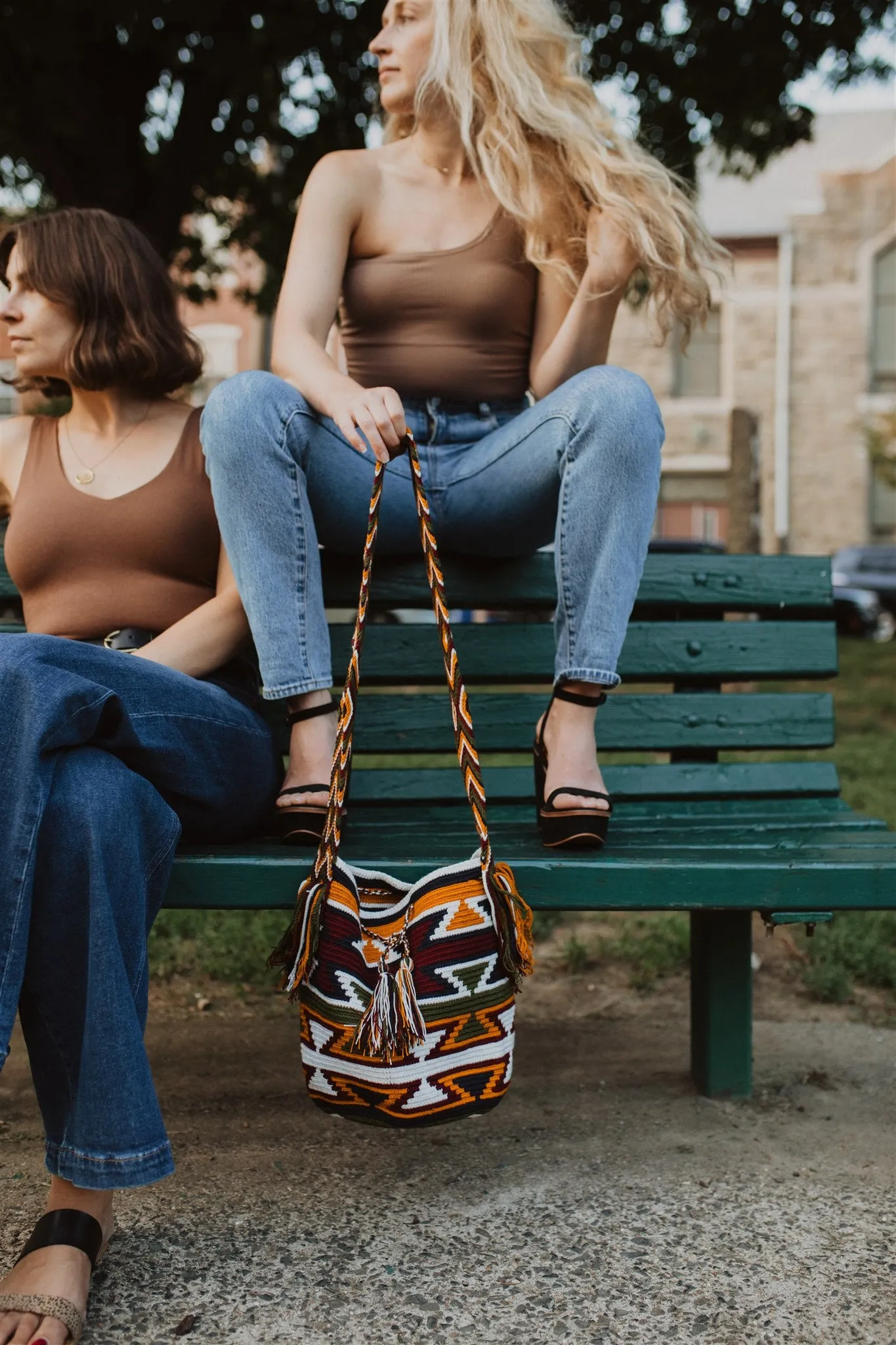 African Savannah Boho Crochet Shoulder Bag