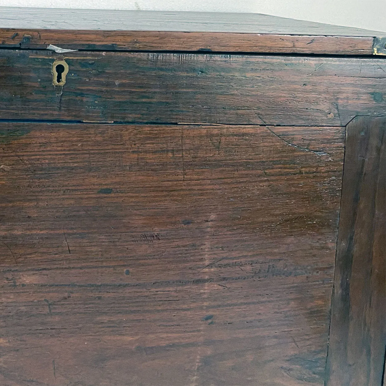 Anglo Indian Brass Mounted Rosewood Drop-Front Campaign Desk Box