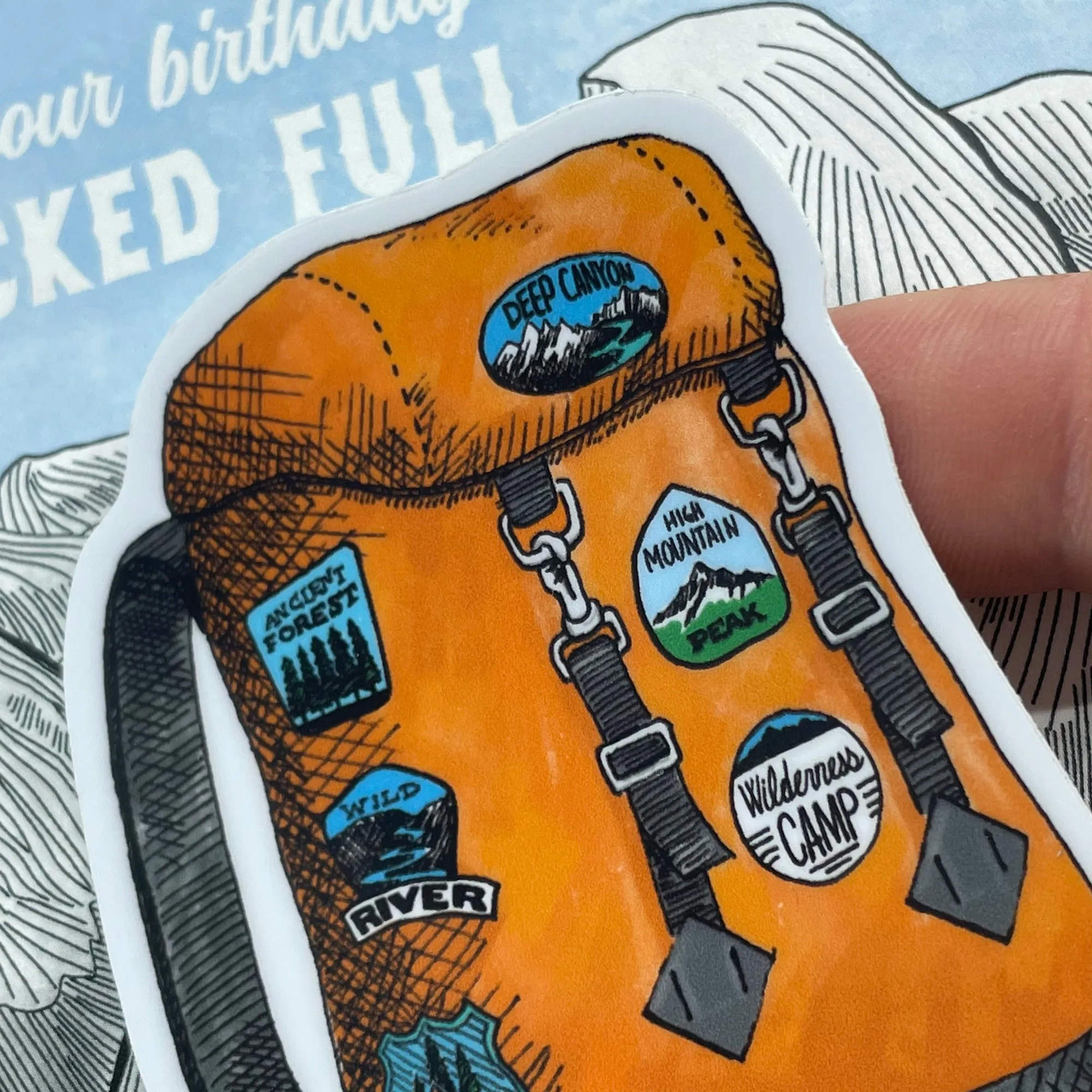 Backpack Sticker   Card