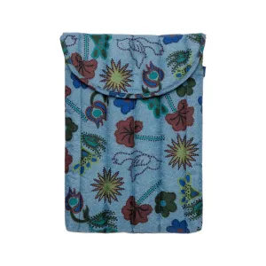 Baggu Puffy 16 inch Laptop Sleeve, Digital Denim Birds
