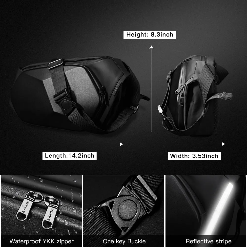 Bange New Sling Bag Waterproof Travel Crossbody for Men