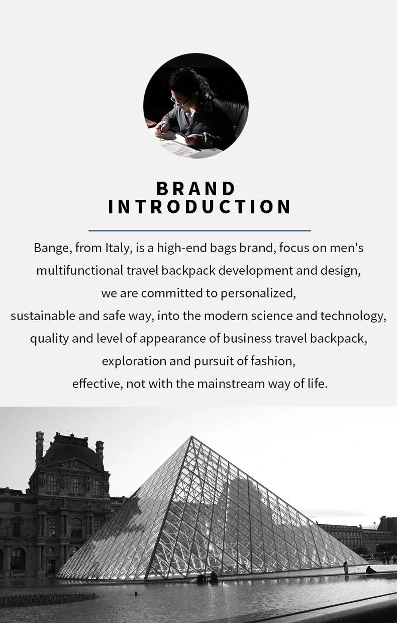 Bange New Sling Bag Waterproof Travel Crossbody for Men
