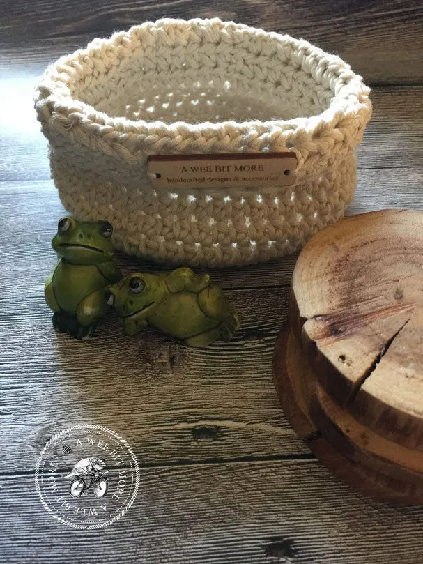Basket Storage Vegan Ecru Basket