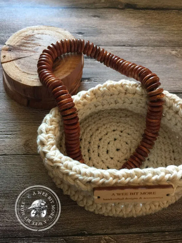 Basket Storage Vegan Ecru Basket