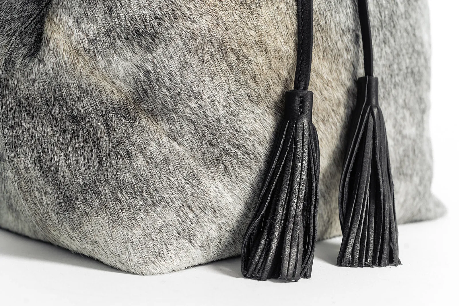 Black & White Cowhide Back Pack