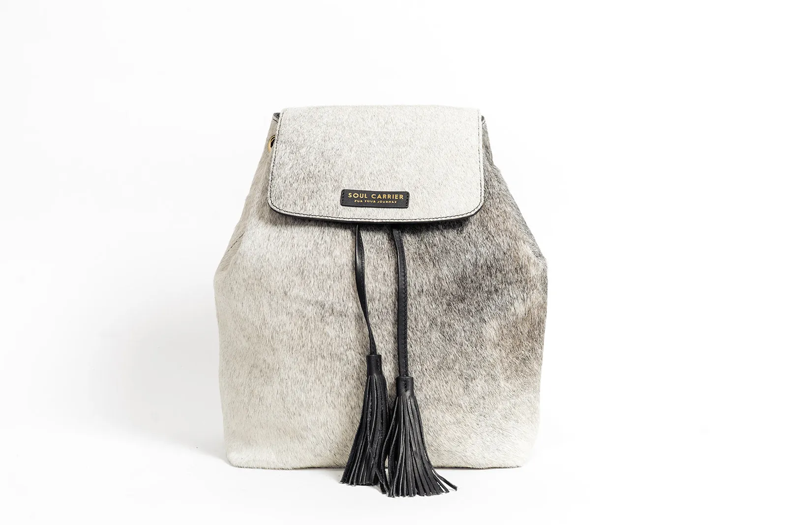 Black & White Cowhide Back Pack