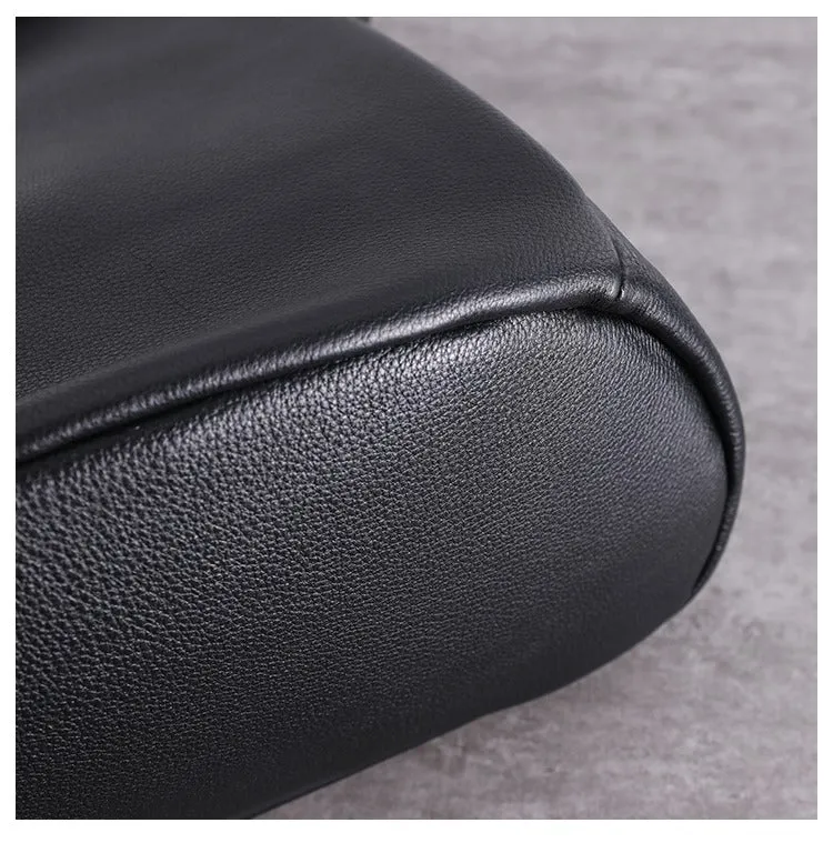 Black Leather Satchel Backpack Womens Cute School Backpack Bag Black Leather Travel Rucksack for Ladies