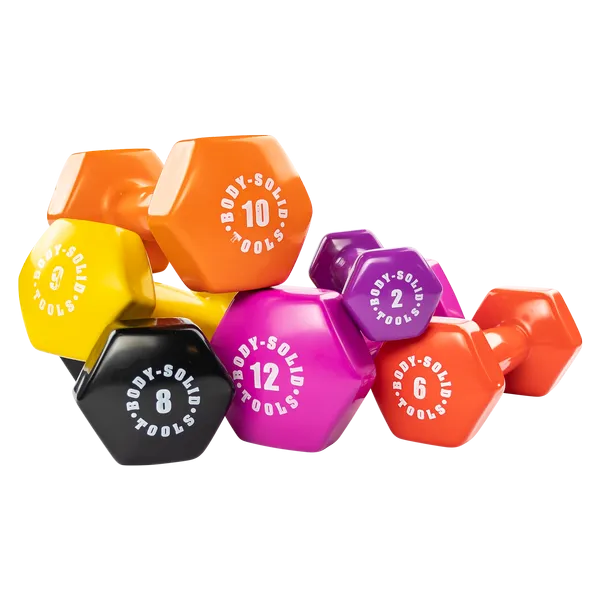 Bodysolid Gray 15lb Vinyl Dumbbell