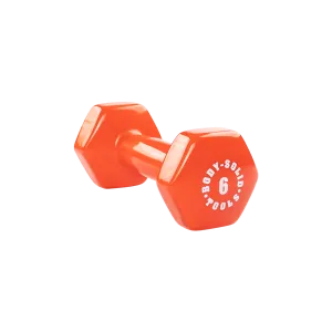 Bodysolid Red 6lb Vinyl Dumbbell
