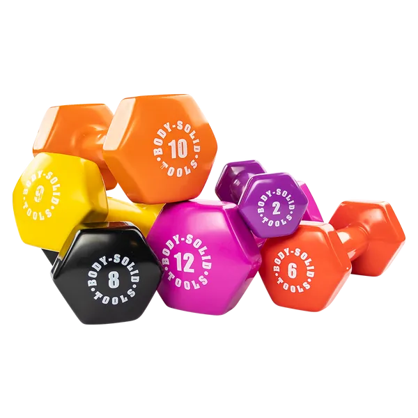 Bodysolid Red 6lb Vinyl Dumbbell