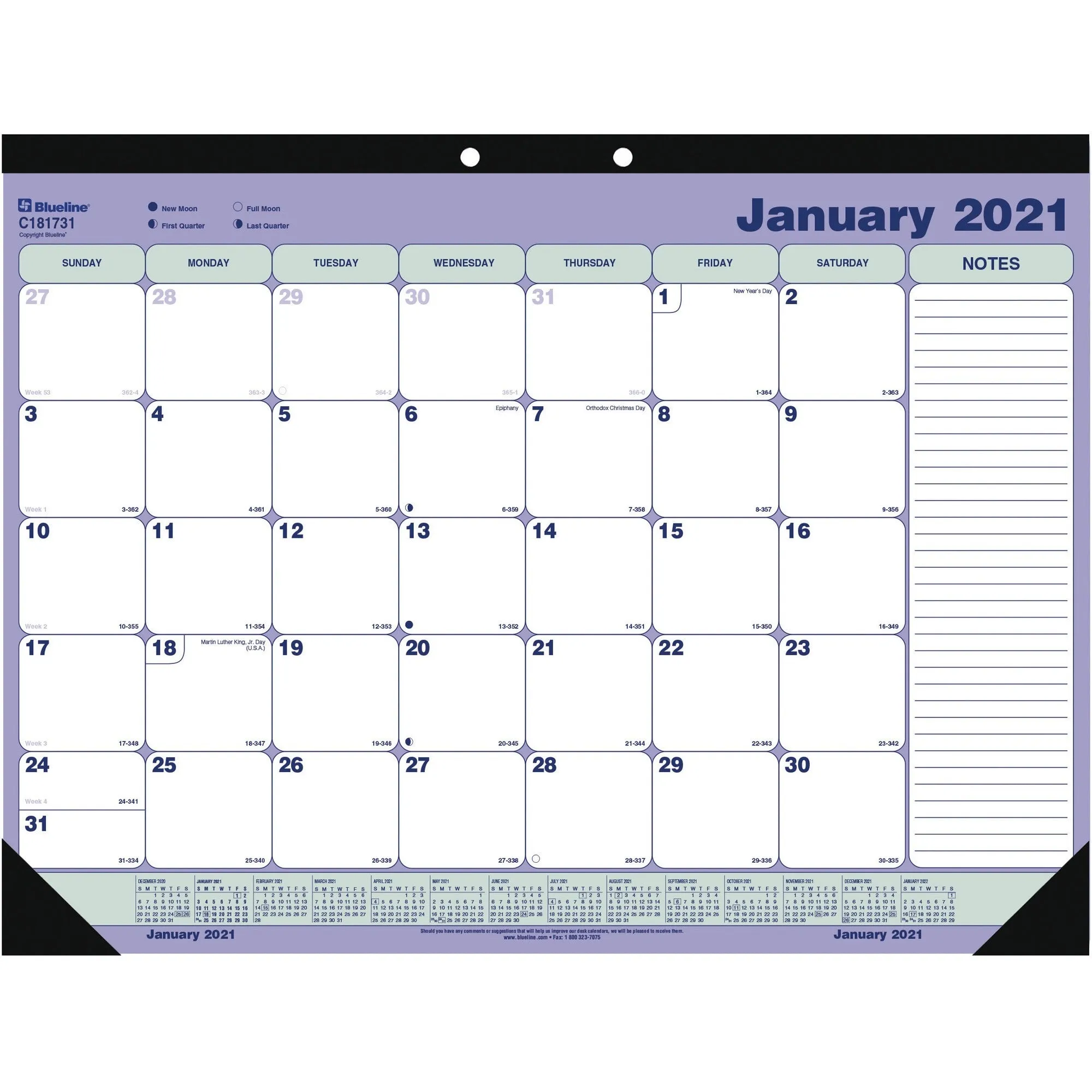 Brownline Desk/Wall Calendar Pad