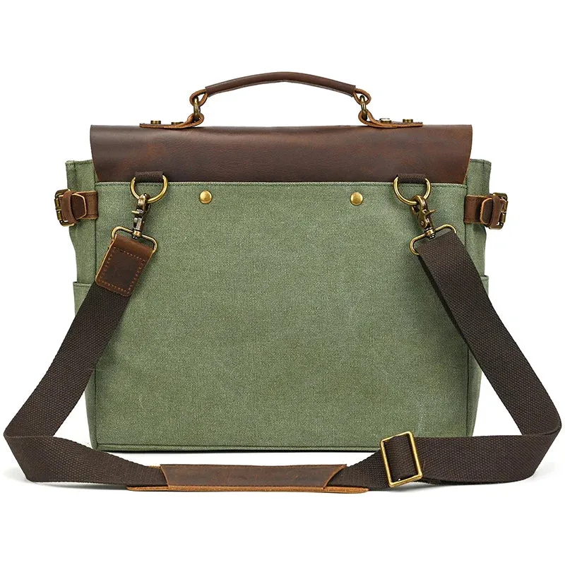 Canvas & Leather Vintage Messenger Bag