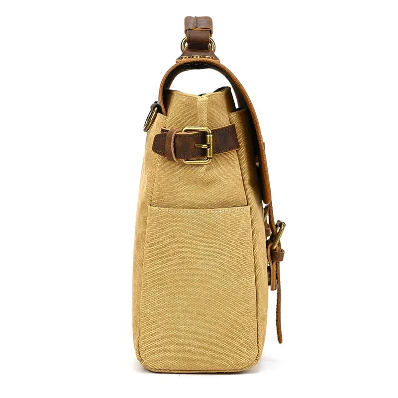 Canvas & Leather Vintage Messenger Bag