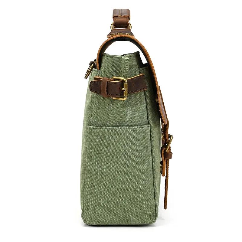 Canvas & Leather Vintage Messenger Bag
