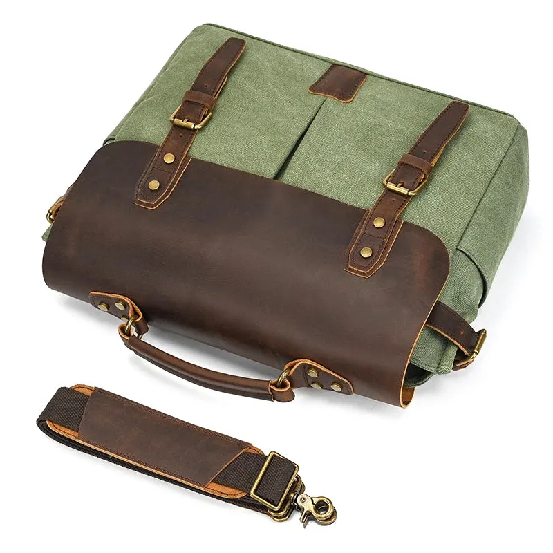 Canvas & Leather Vintage Messenger Bag