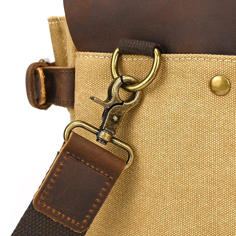 Canvas & Leather Vintage Messenger Bag