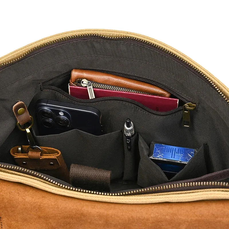 Canvas & Leather Vintage Messenger Bag