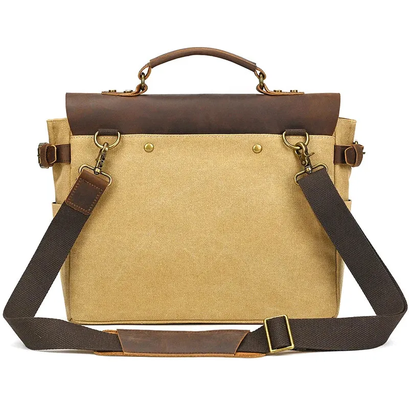 Canvas & Leather Vintage Messenger Bag