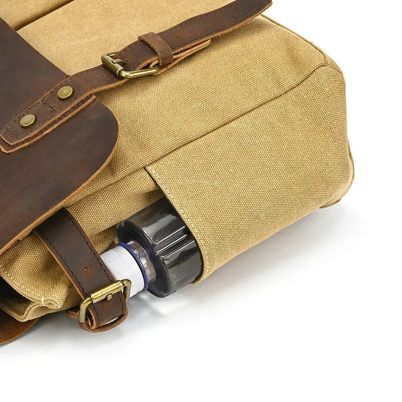 Canvas & Leather Vintage Messenger Bag