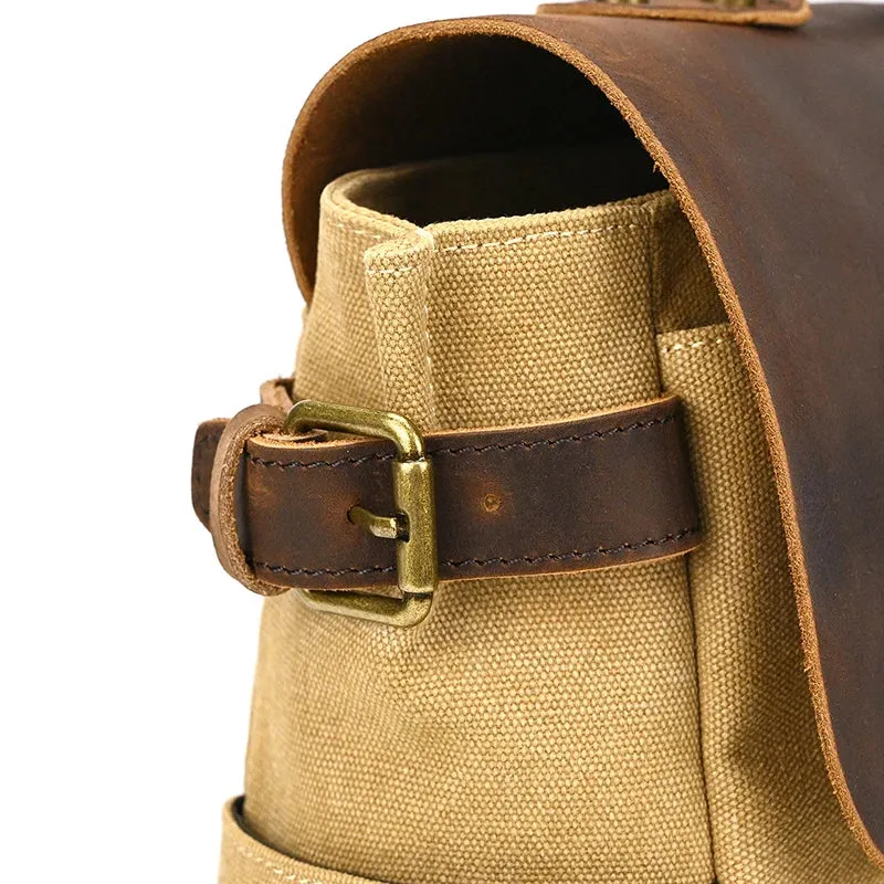 Canvas & Leather Vintage Messenger Bag