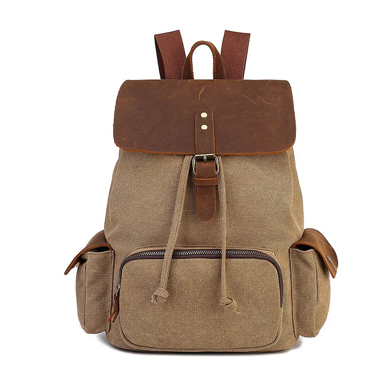 Canvas Design Unique Simple Style Backpack For Women