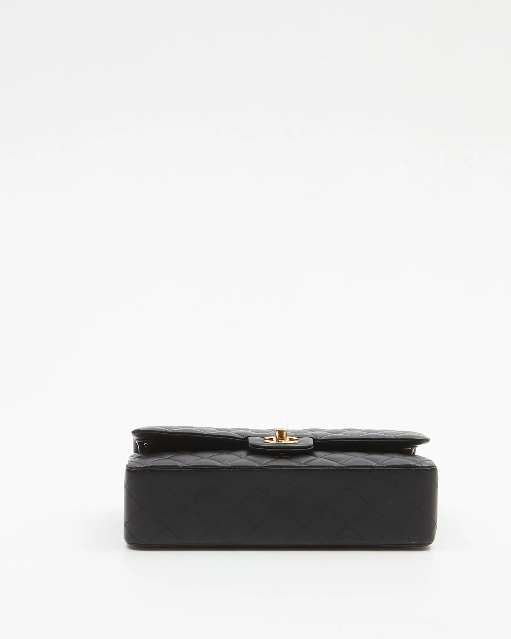 Chanel Black Lambskin Quilted Medium Classic Double Flap Bag