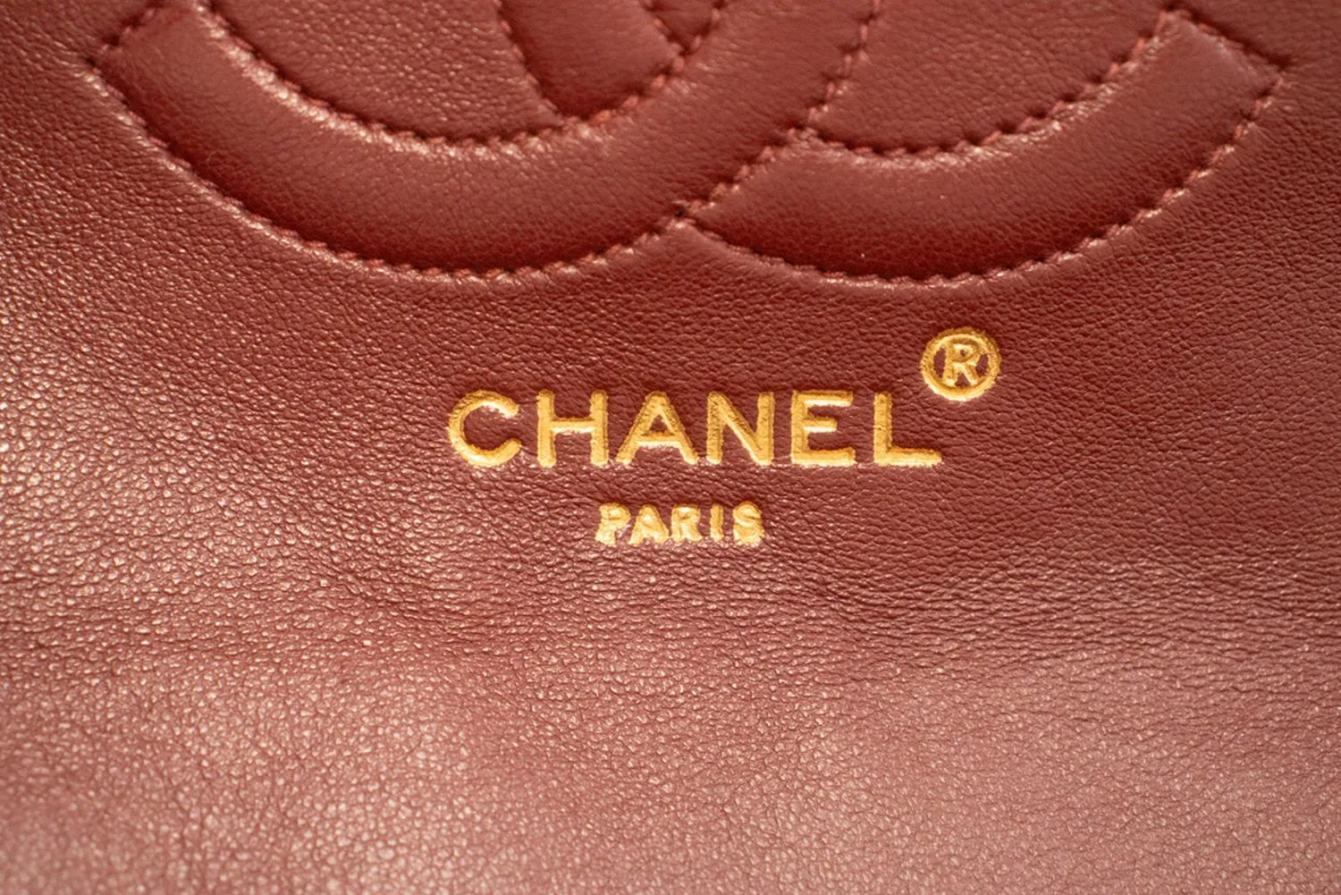 CHANEL NAVY Vintage Chain Shoulder Bag Lambskin Quilted Flap Purse m42