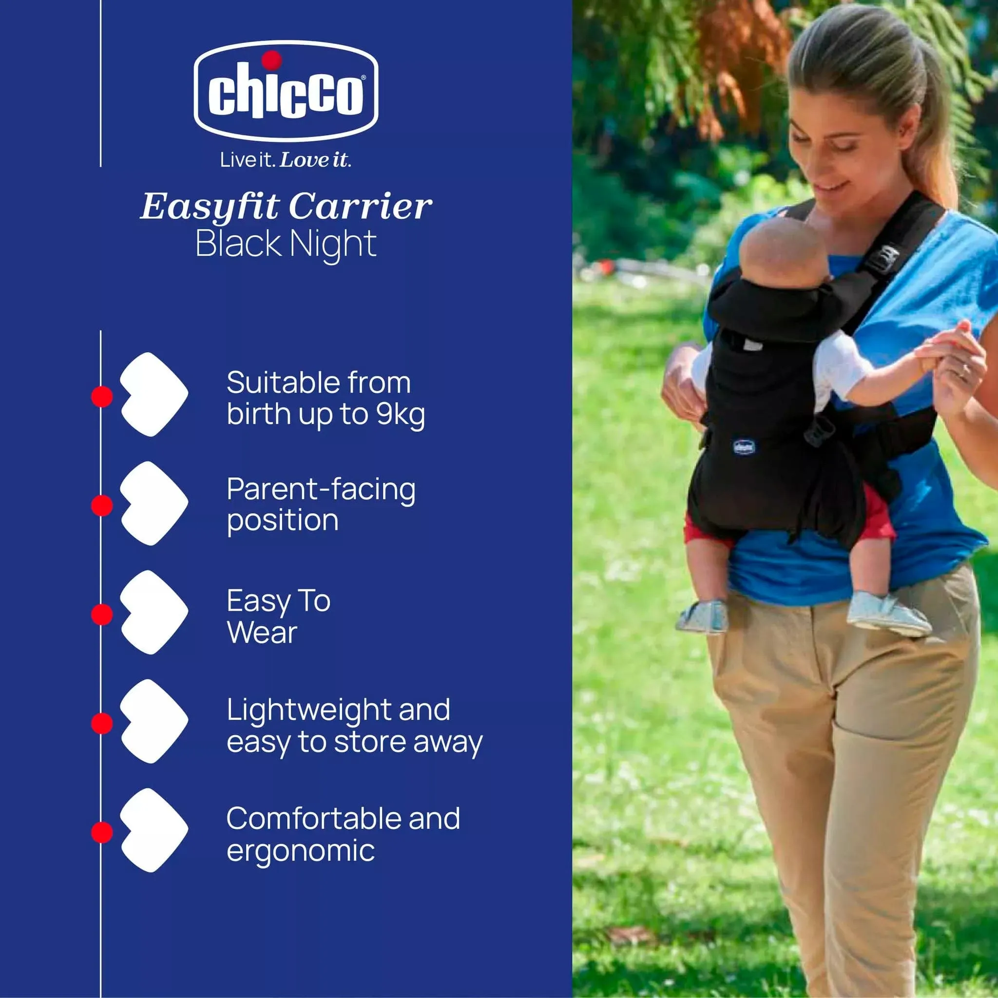 Chicco Easy Fit Baby Carrier - Black Night
