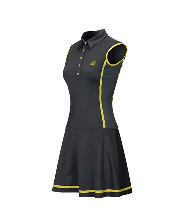 CHUCUCHU Women's Colorful Dress - Charcoal