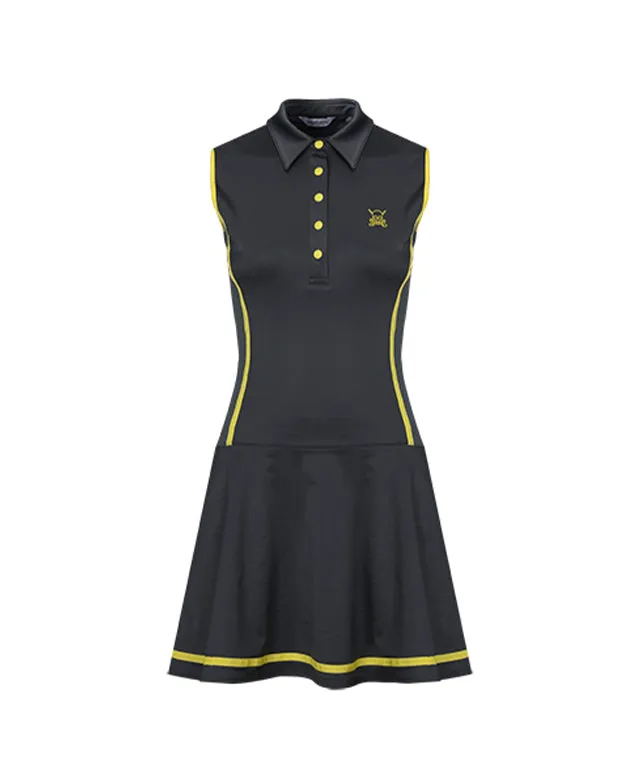 CHUCUCHU Women's Colorful Dress - Charcoal