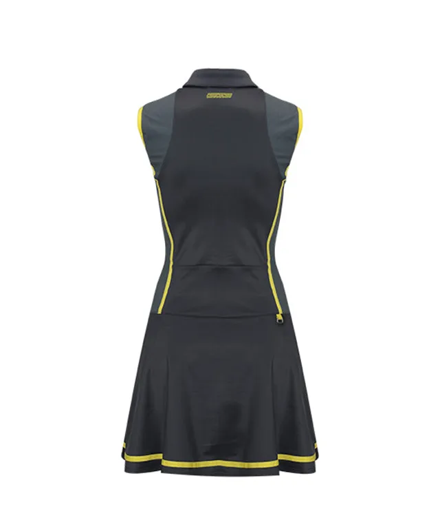 CHUCUCHU Women's Colorful Dress - Charcoal