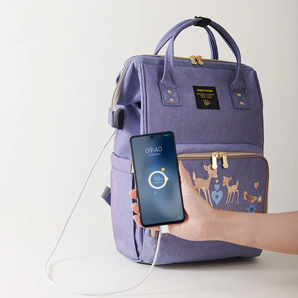 Classic Embroidered Diaper Backpack