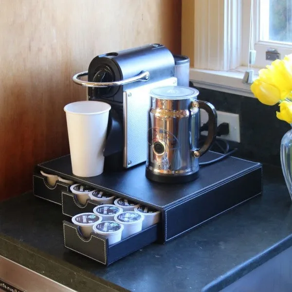 Coffee & Tea Caddy and Organizers - 3-Drawer Organizing Tray