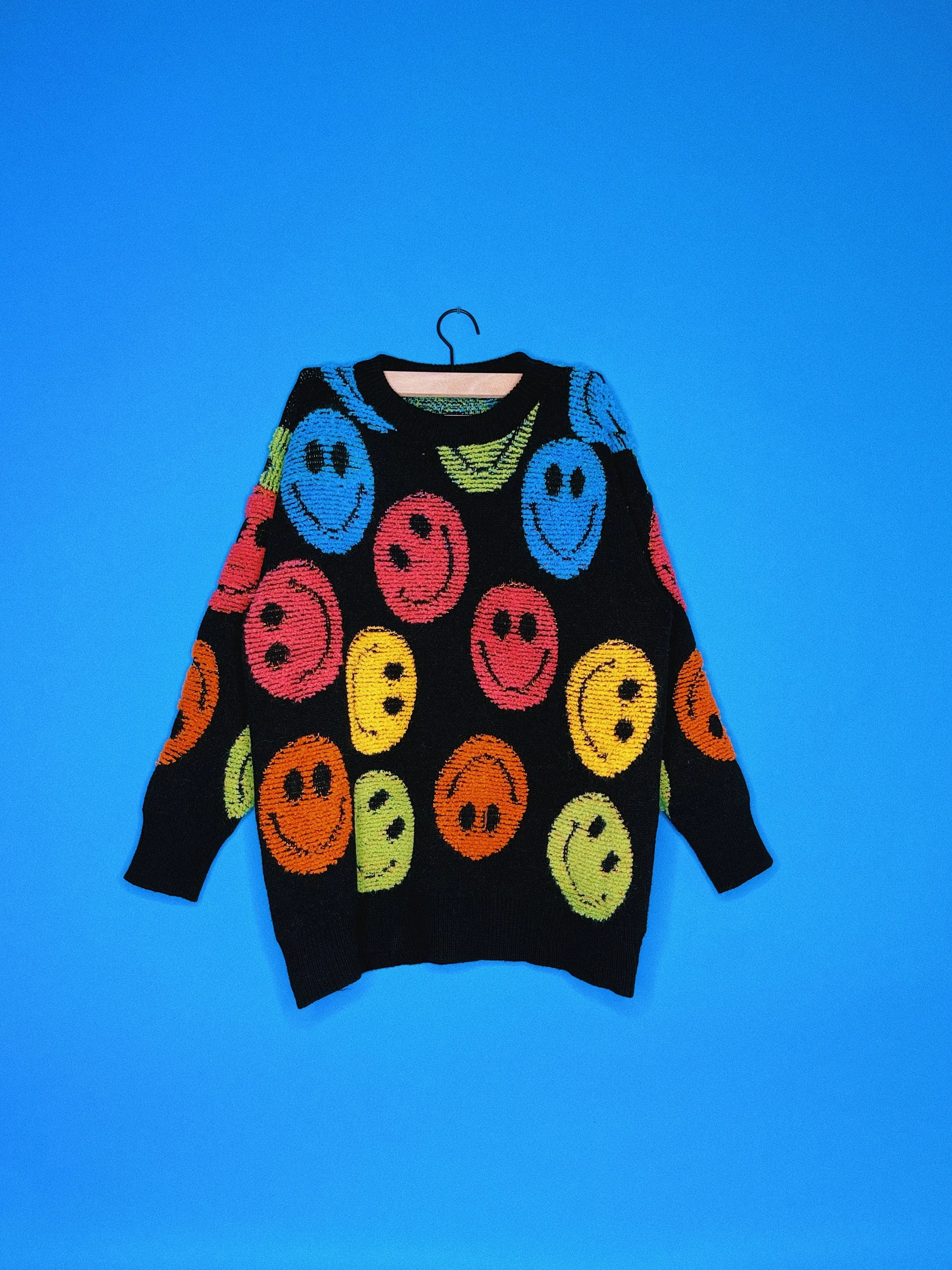 Colorful Smiley Sweater