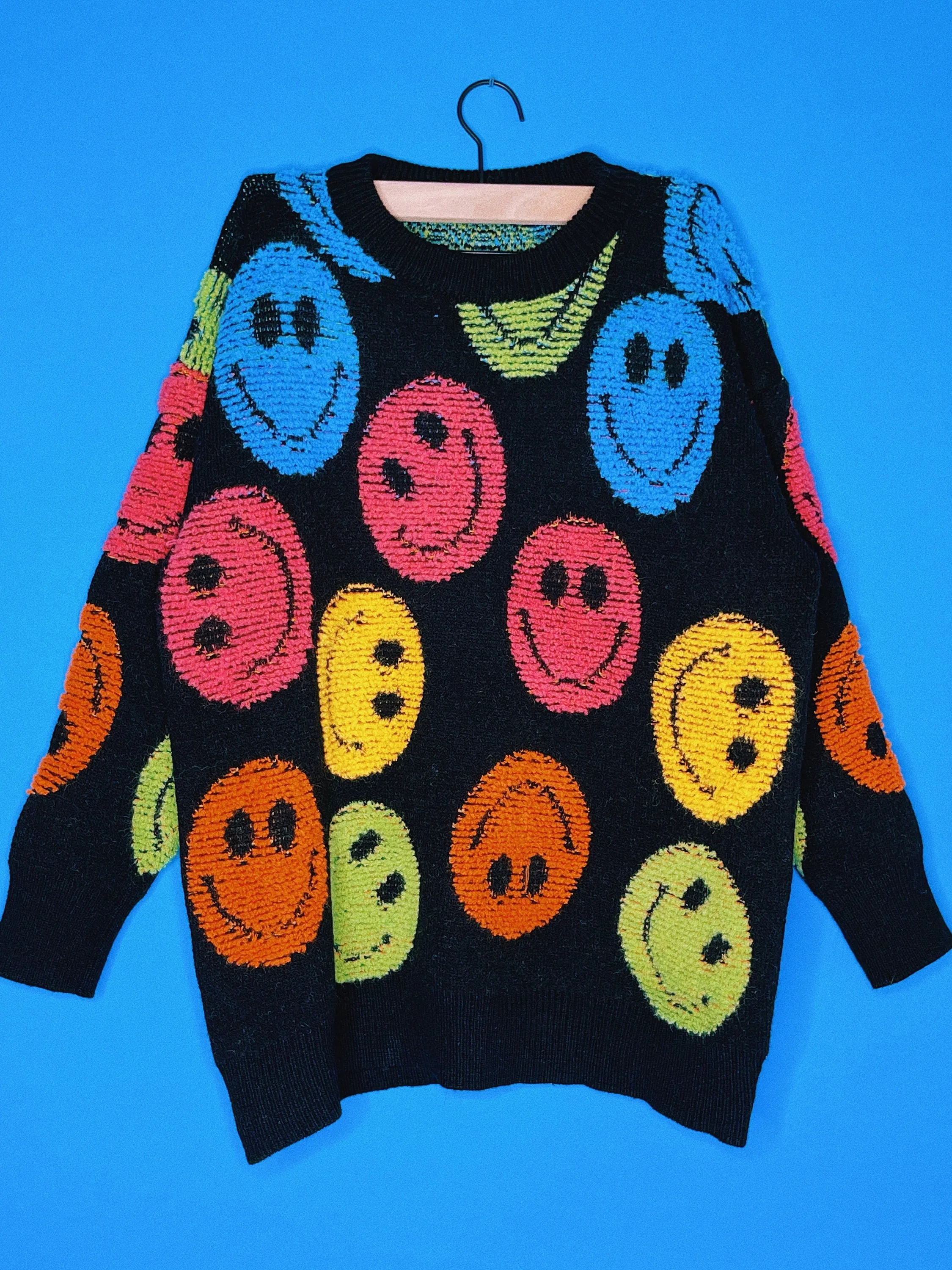 Colorful Smiley Sweater