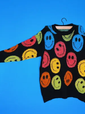 Colorful Smiley Sweater