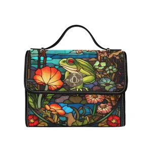Colorful Stained Glass Frogs Purse Shoulder Bag