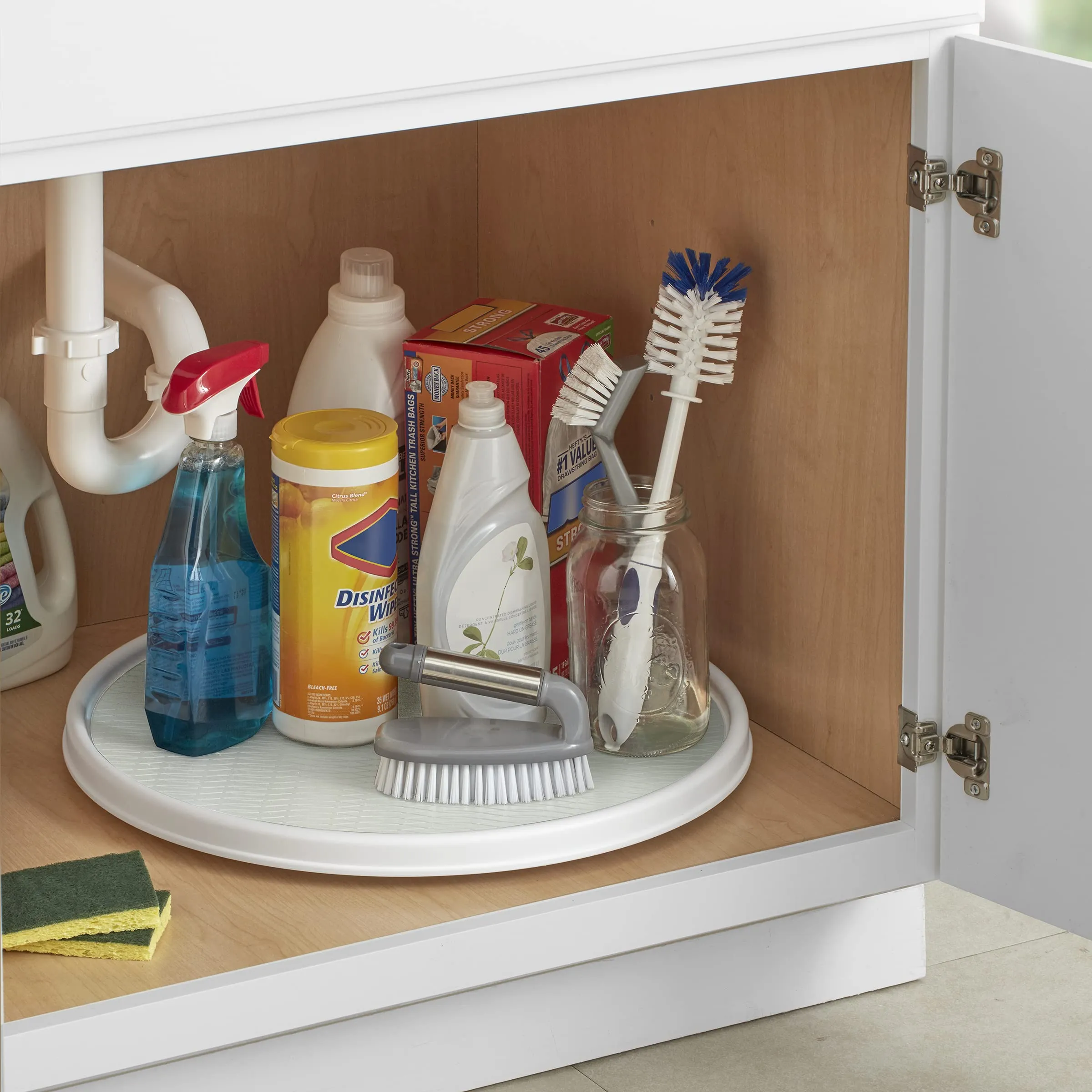 Copco Lazy Susan for Under Sink and Cabinet Storage, 18 Inch, Crystalline - new