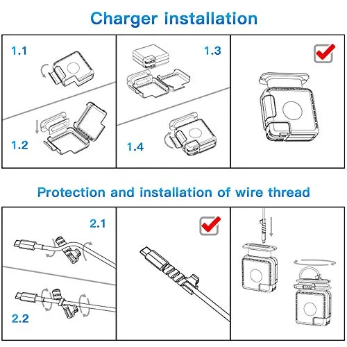 Cord Organizer Compatible with Macbook Charger,Protective Case for Magsafe USB-C Power Adapter Mac Charging Cable Management Cord Winder for Travel,Laptop and Mac Accessories (Mac Pro 15&16 inch)