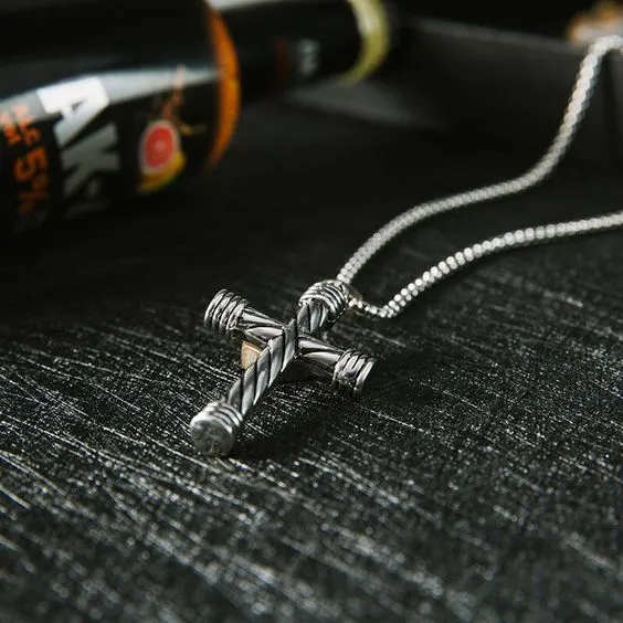 Cross Skull Pendant Necklace
