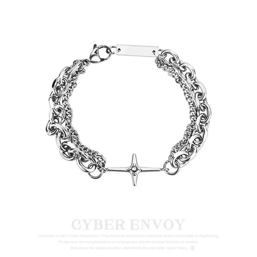 Cross Star-studded Bracelet