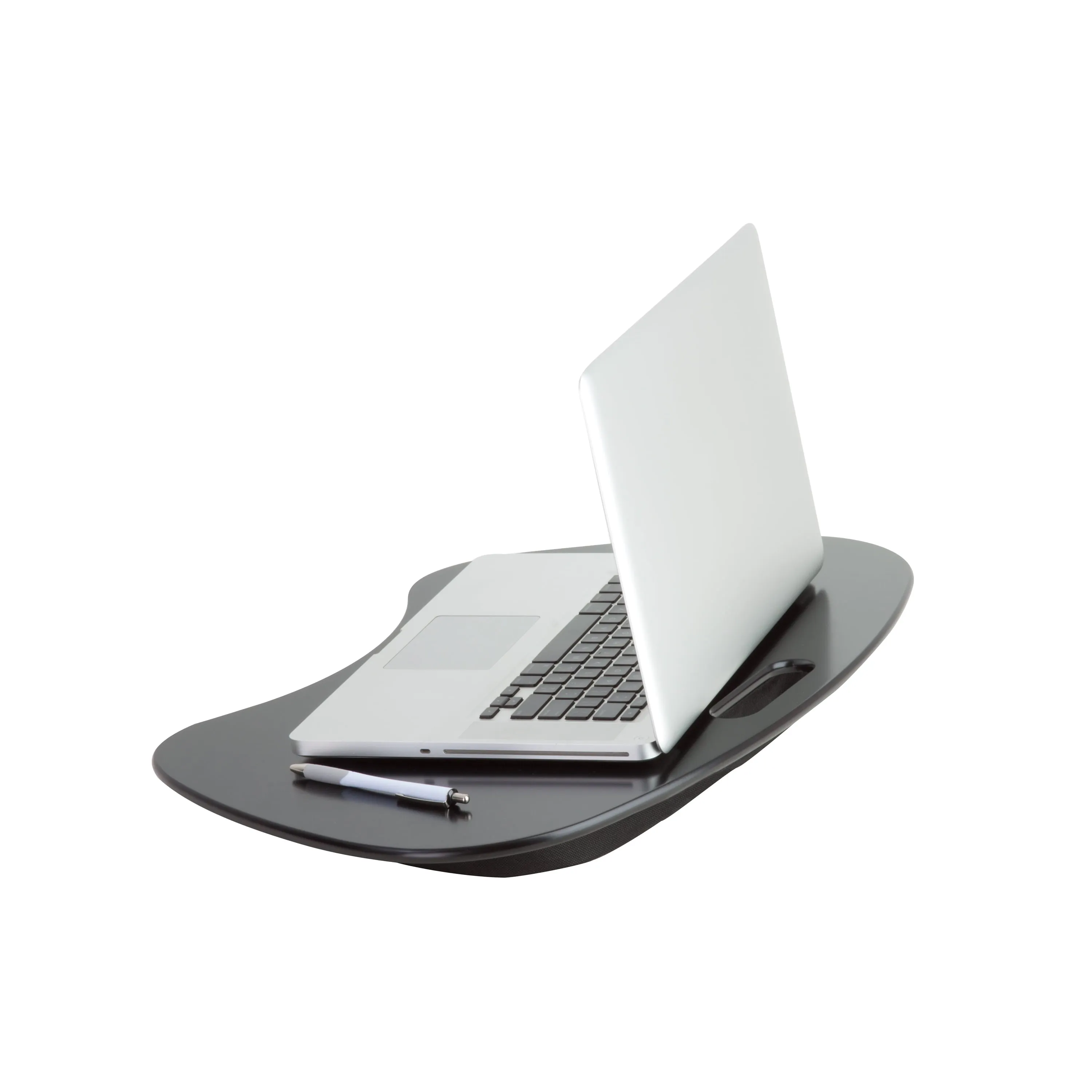 Cushioned Laptop Lap Desk Portable Workstation with Removable Foam Cushion Black