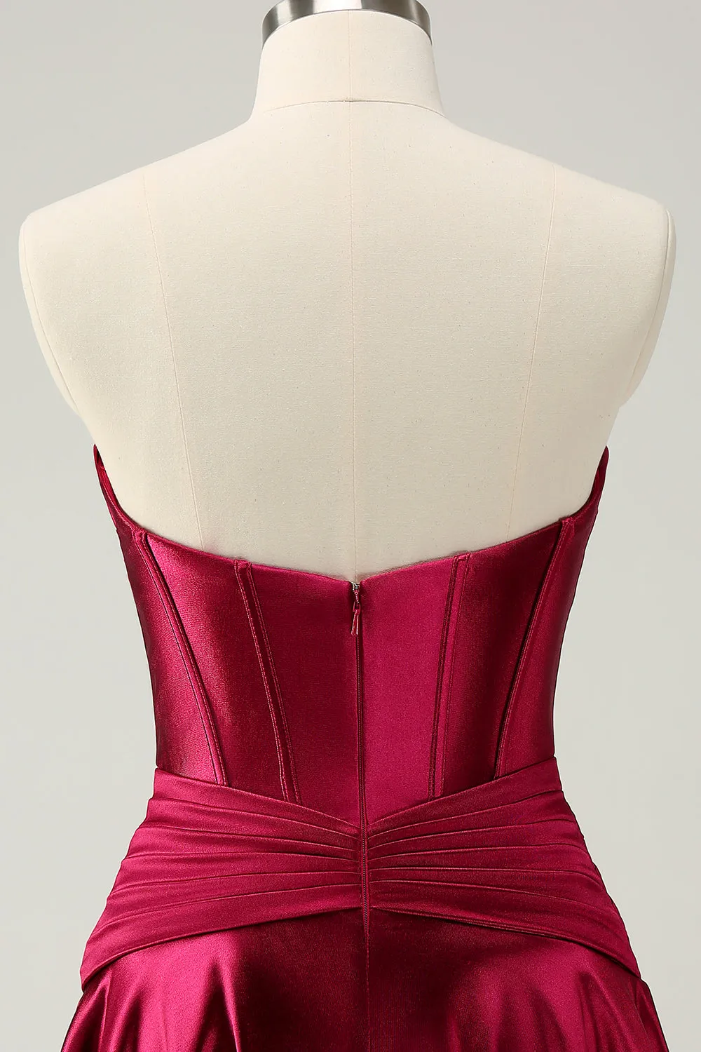 Cute Burgundy A Line Sweetheart Criss Cross Corset Homecoming Dress with Ruffles